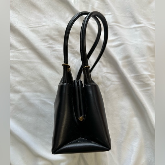 Vintage Saks Fifth Avenue Black Leather Purse - Picture 2 of 8